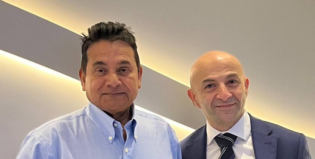 Dr Taj Hassan With Professor Muhtaseb